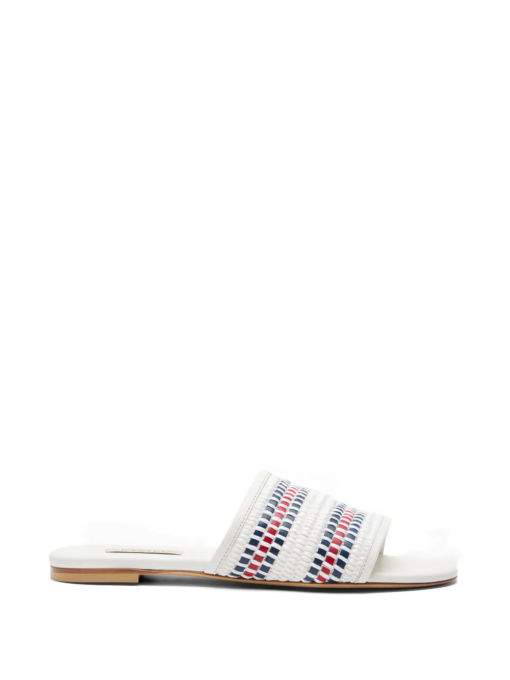 Casadei Amalfi woven flat sandals Wit