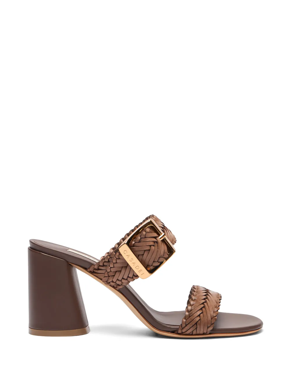 Casadei Kenya buckle-embellished woven sandals Bruin