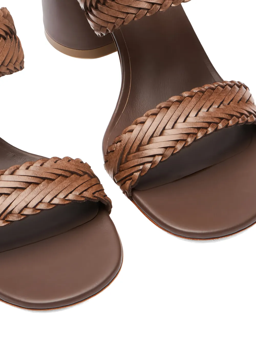 Casadei Kenya buckle-embellished woven sandals Bruin