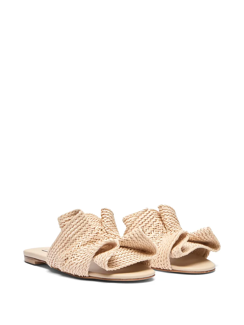 Casadei Hanoi woven folded sandals Beige