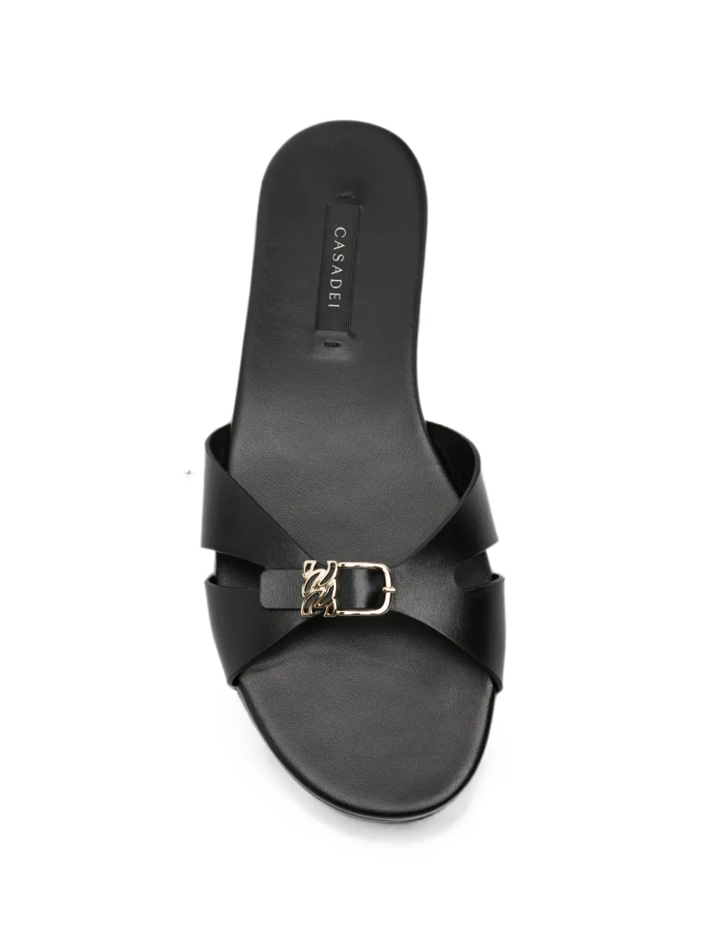 Casadei logo-plaque sandals Zwart