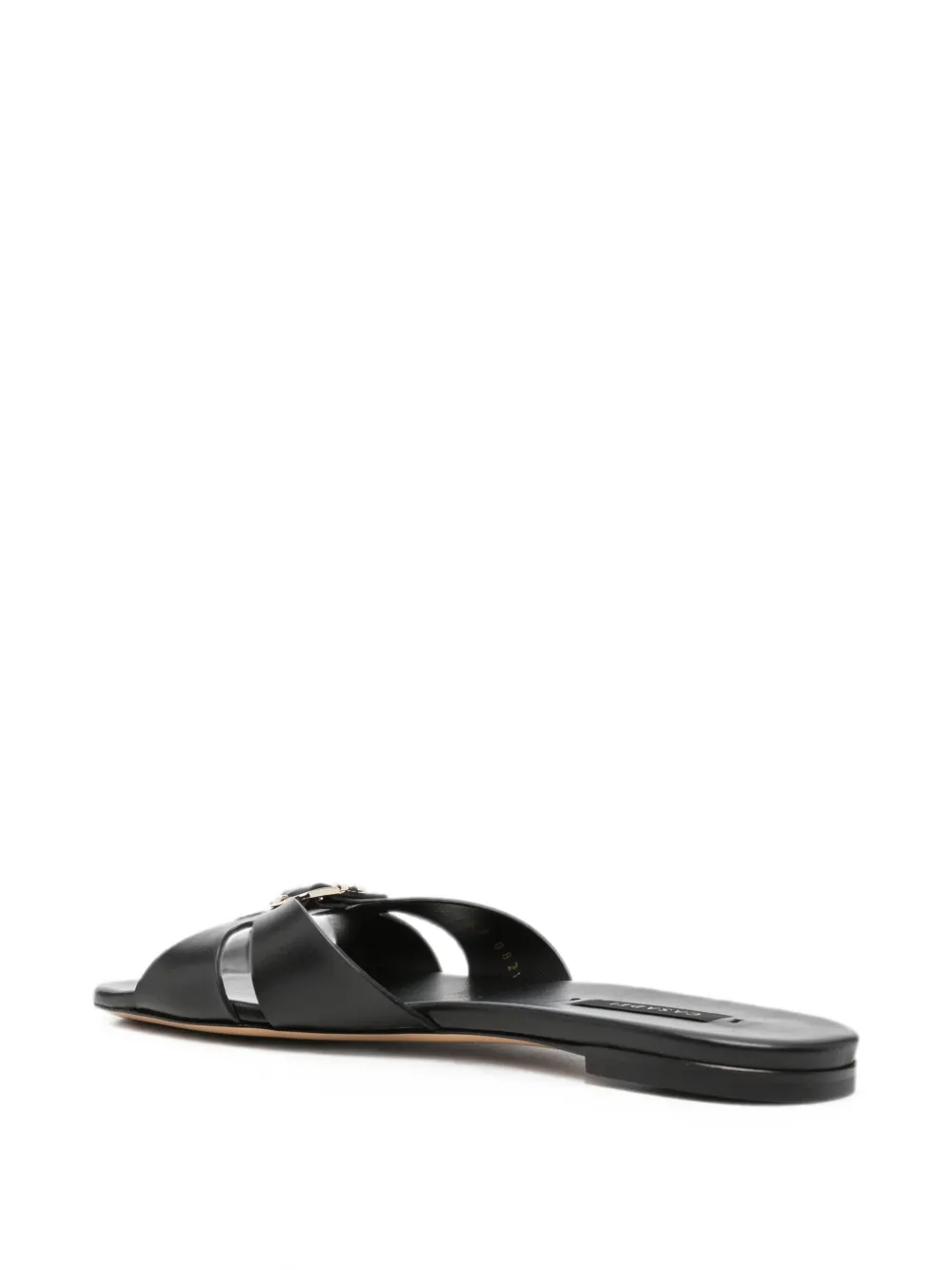 Casadei logo-plaque sandals Zwart