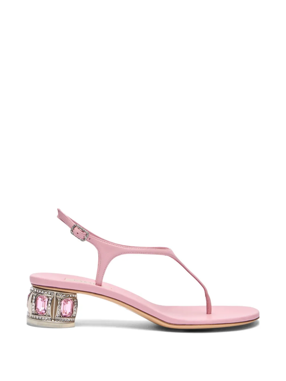 Casadei Belle Epoque crystal-embellished leather sandals - Pink