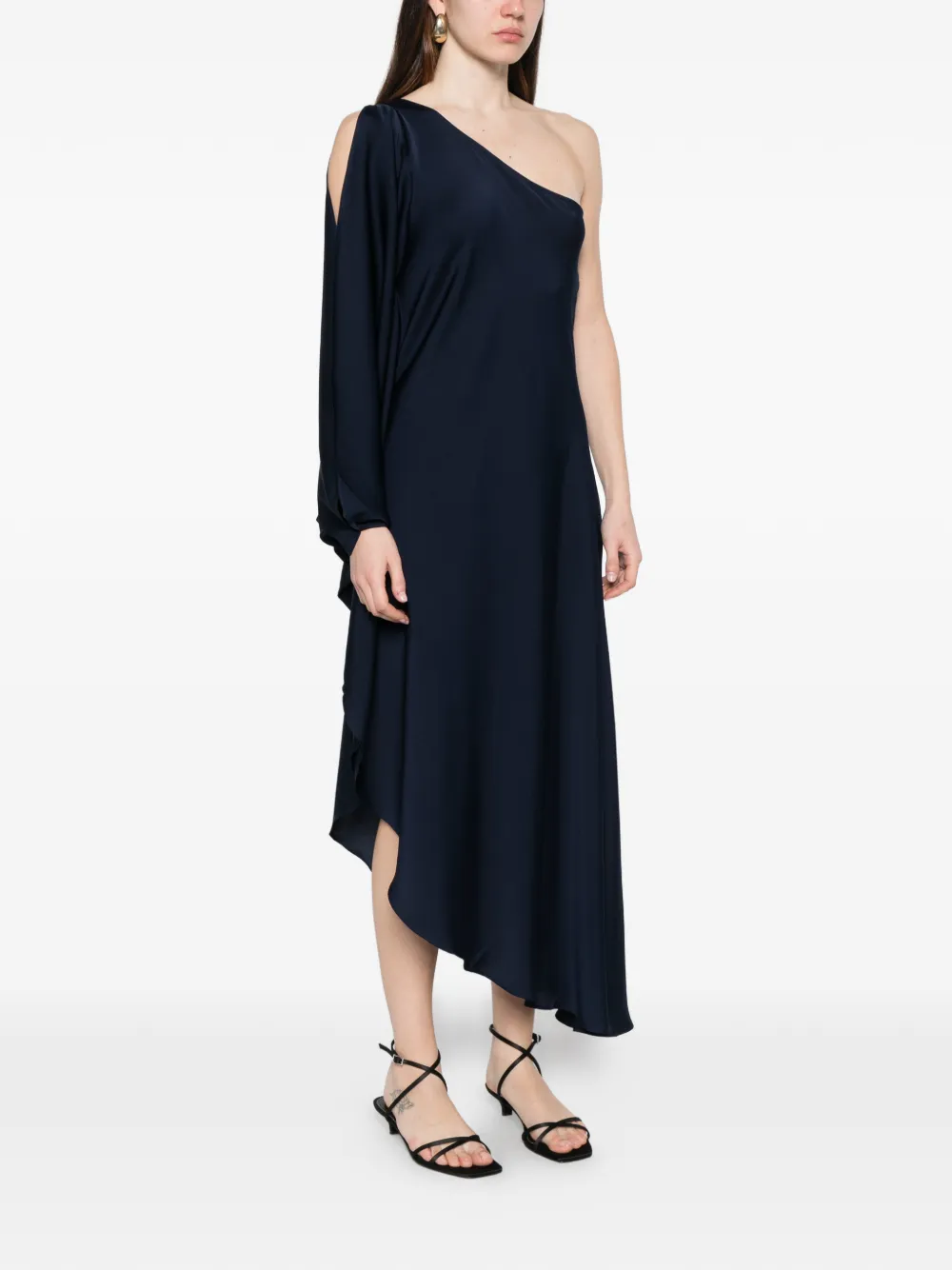 SILK95FIVE Ritz one-shoulder Dress | Blue