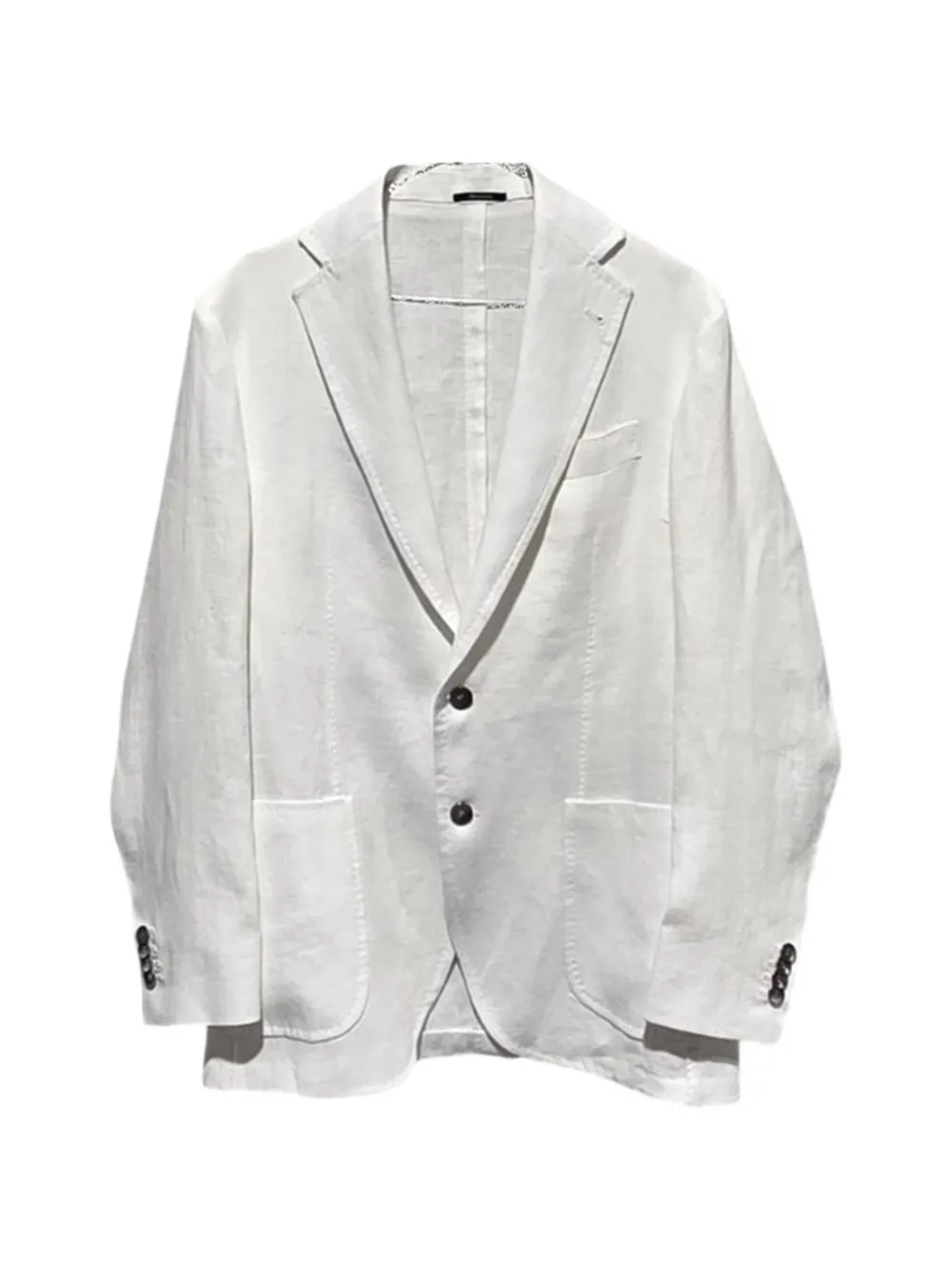 Sartorio Napoli Single-breasted Linen Blazer In Gray