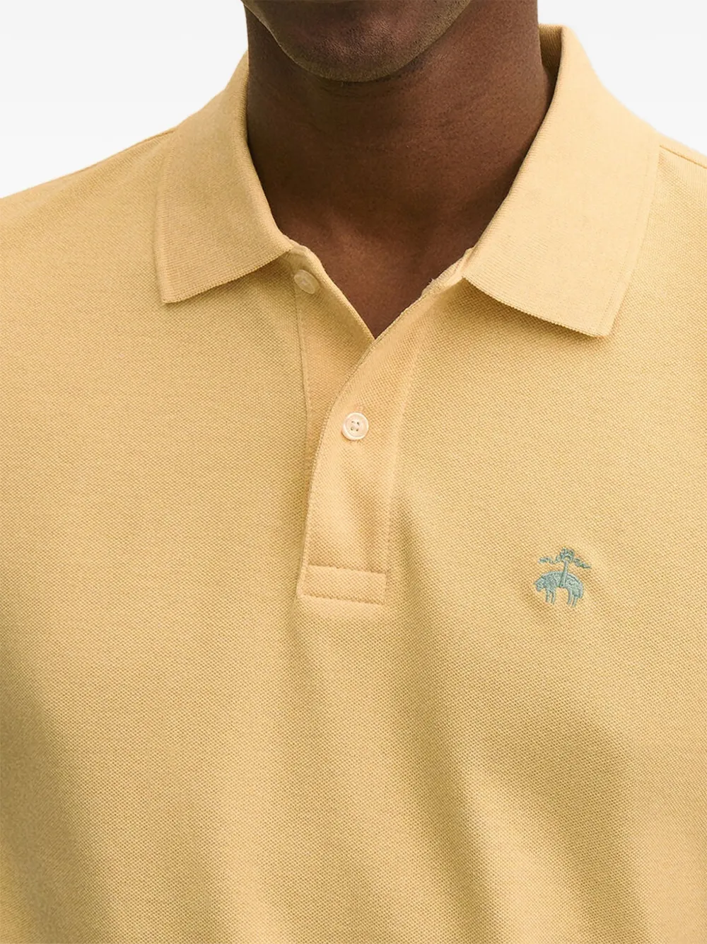 Brooks Brothers Poloshirt met geborduurd logo Geel