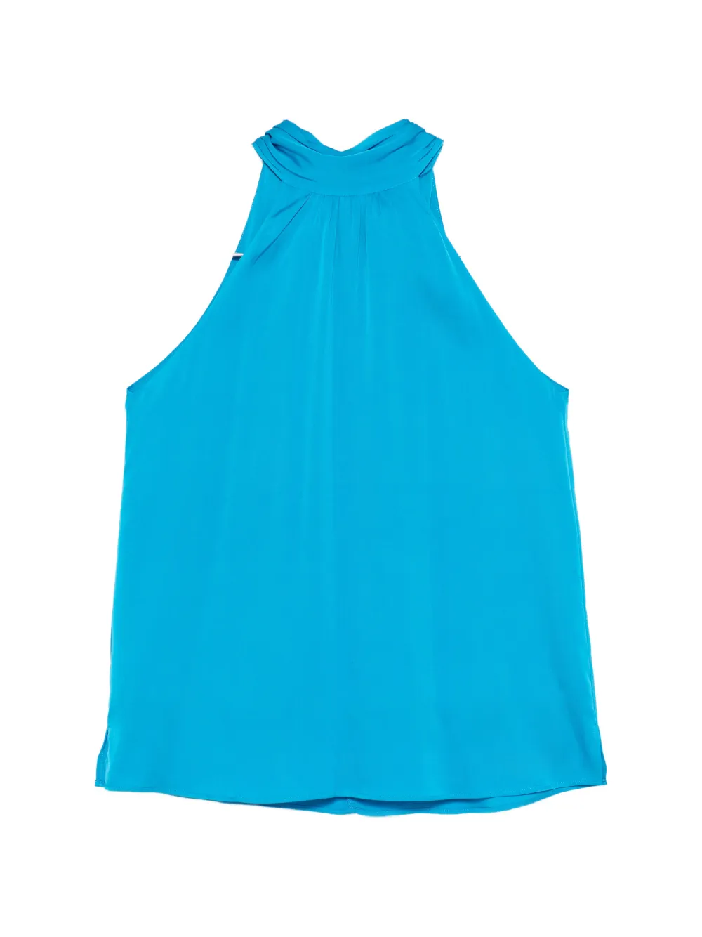 SILK95FIVE Villete gathered halter top - Blu