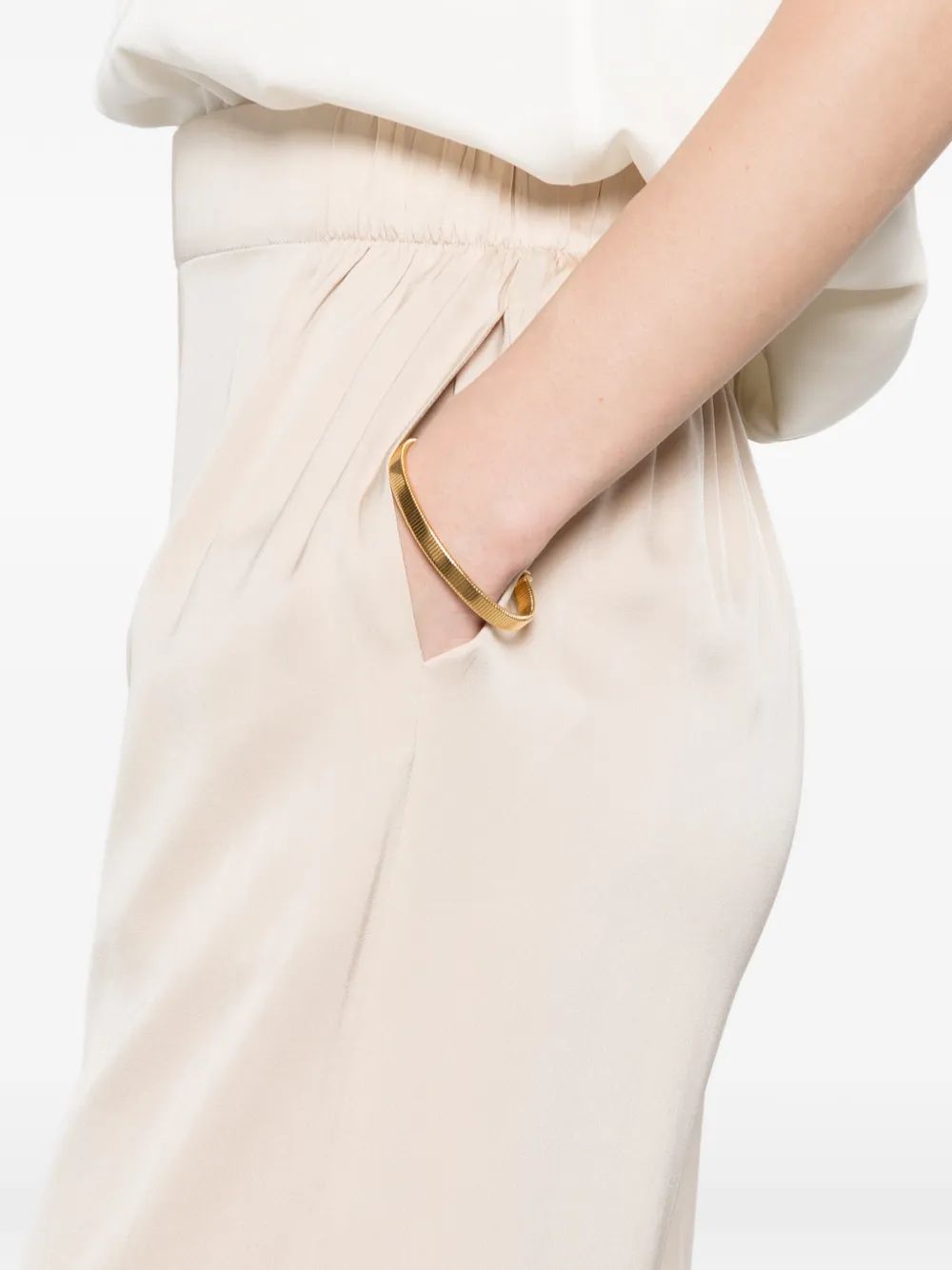 SILK95FIVE Amalfi elastische broek Beige