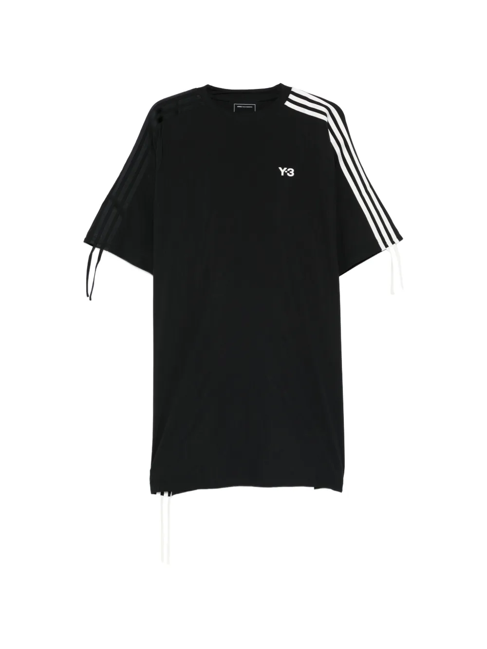 Y-3 Jurk met gestreepte mouwen Zwart