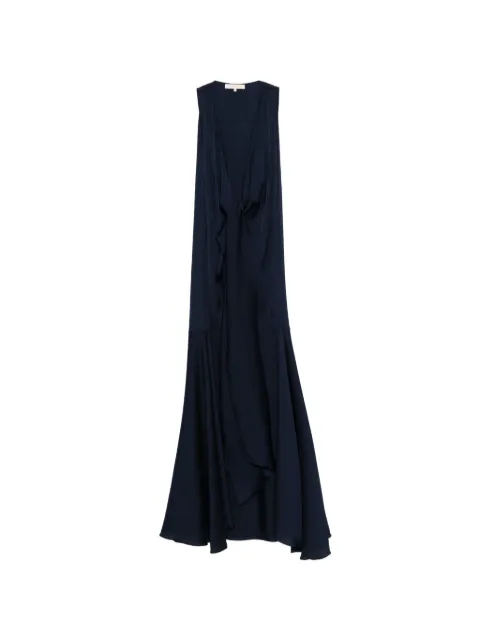 SILK95FIVE Shangri tie-detail asymetric dress