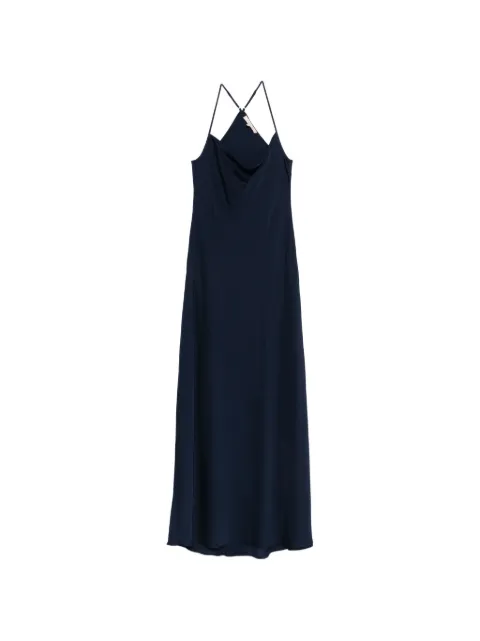 SILK95FIVE St. Germaine halterneck draped dress