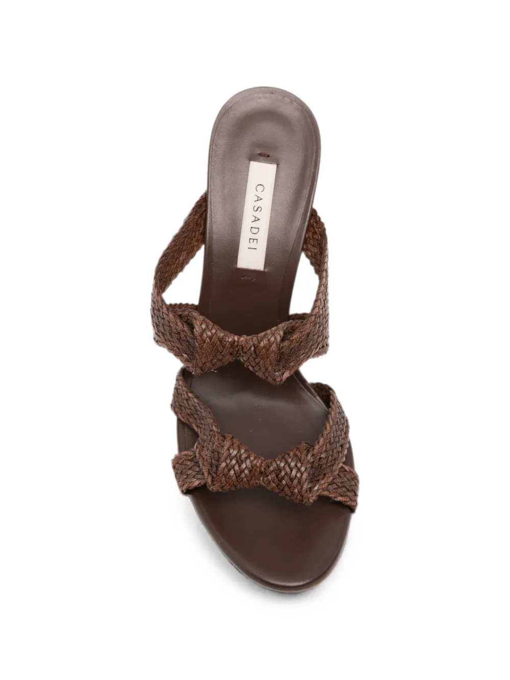 Casadei woven-leather sandals Bruin