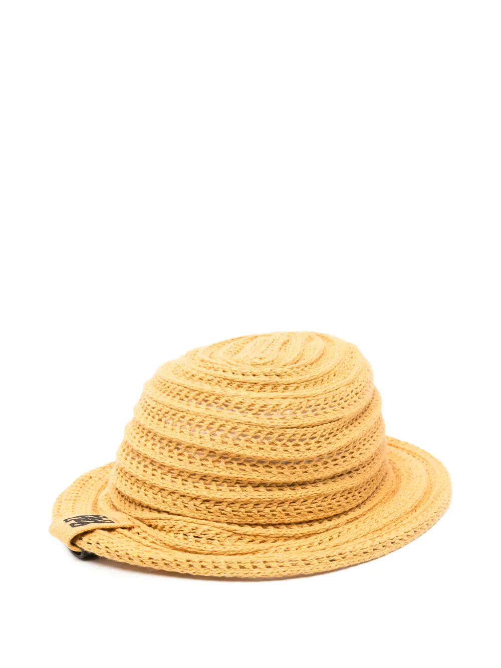 Casadei logo-patch bucket hat - Giallo