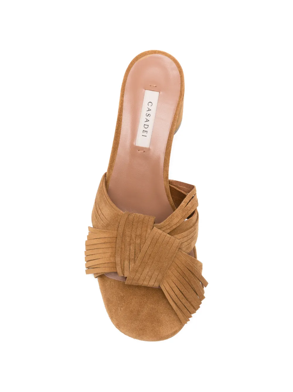 Casadei Nomad fringe-detail knotted sandals Bruin