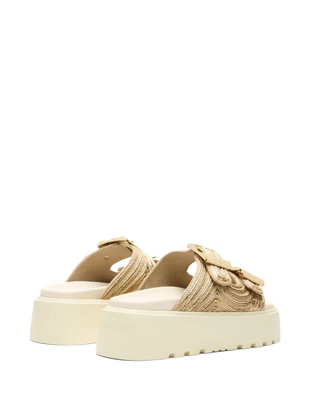 Casadei Thaiti Birki buckle-strap platform sandals Beige