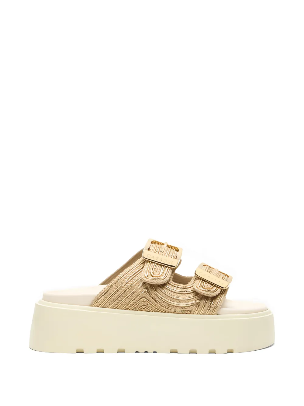 Casadei Thaiti Birki buckle-strap platform sandals Beige