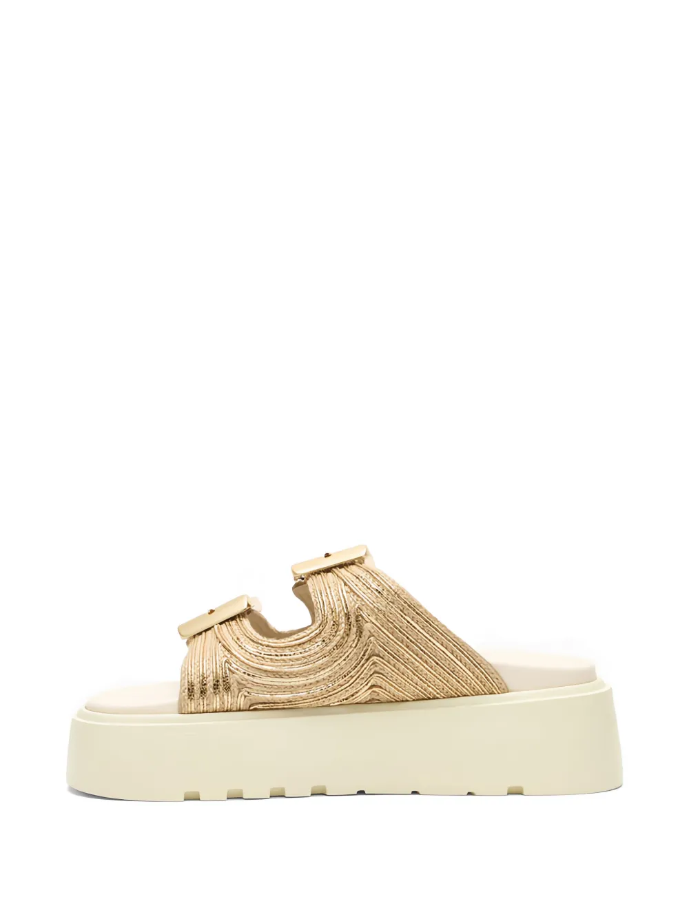 Casadei Thaiti Birki buckle-strap platform sandals Beige