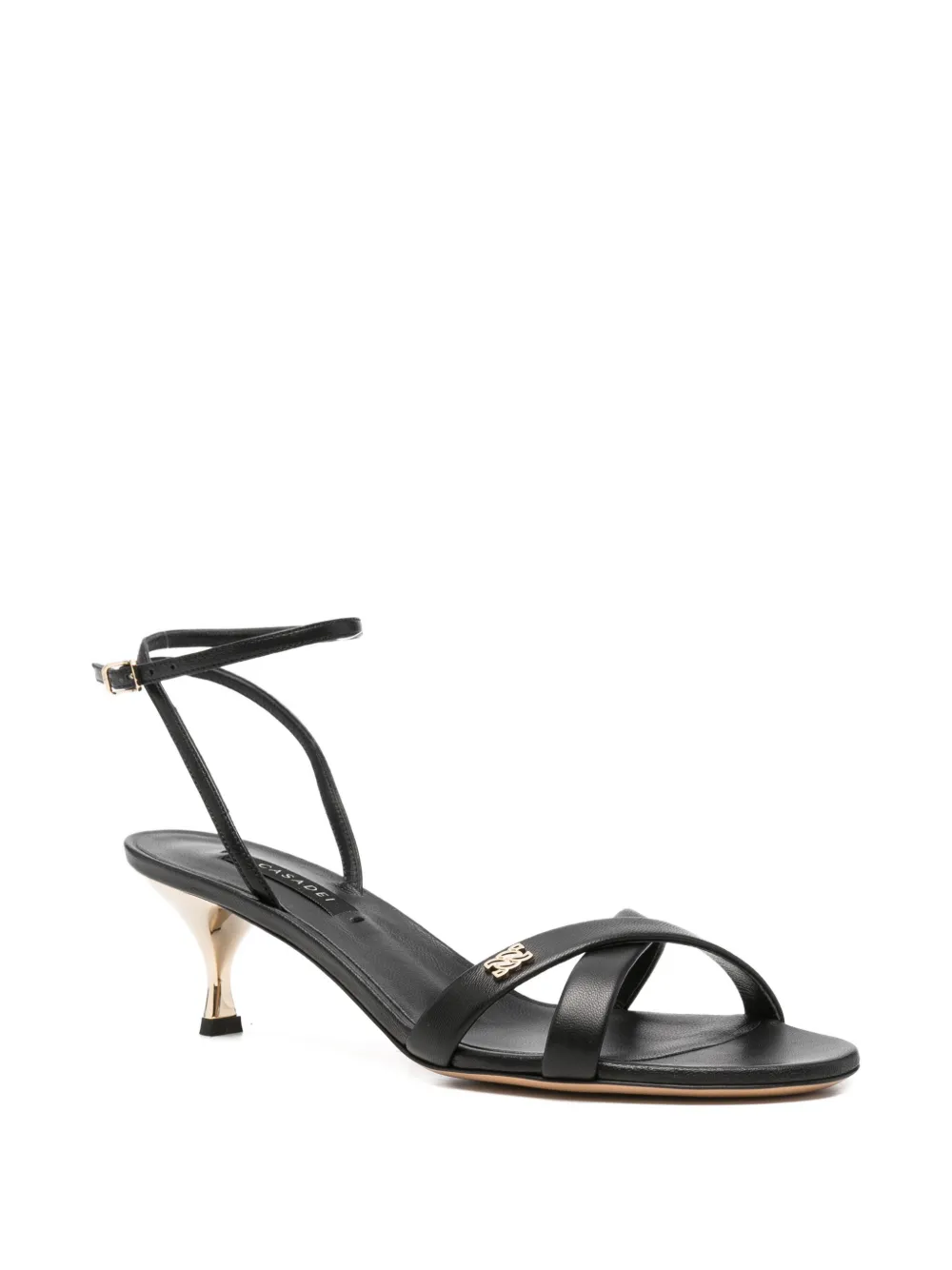 Casadei Jane crossover-strap buckle-fastening sandals Zwart