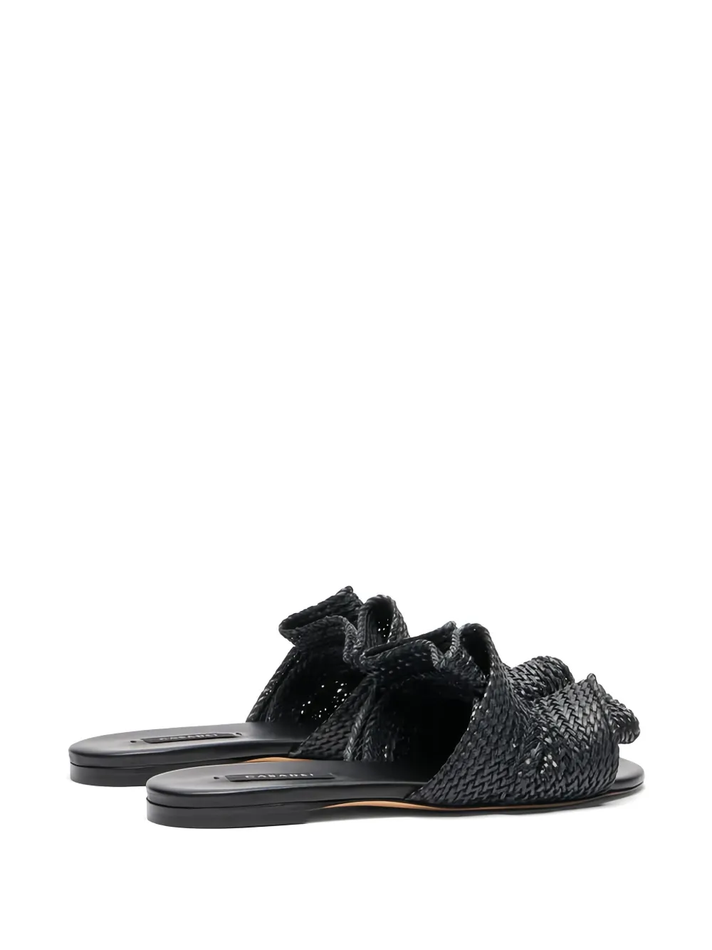 Casadei Hanoi woven flat sandals Zwart
