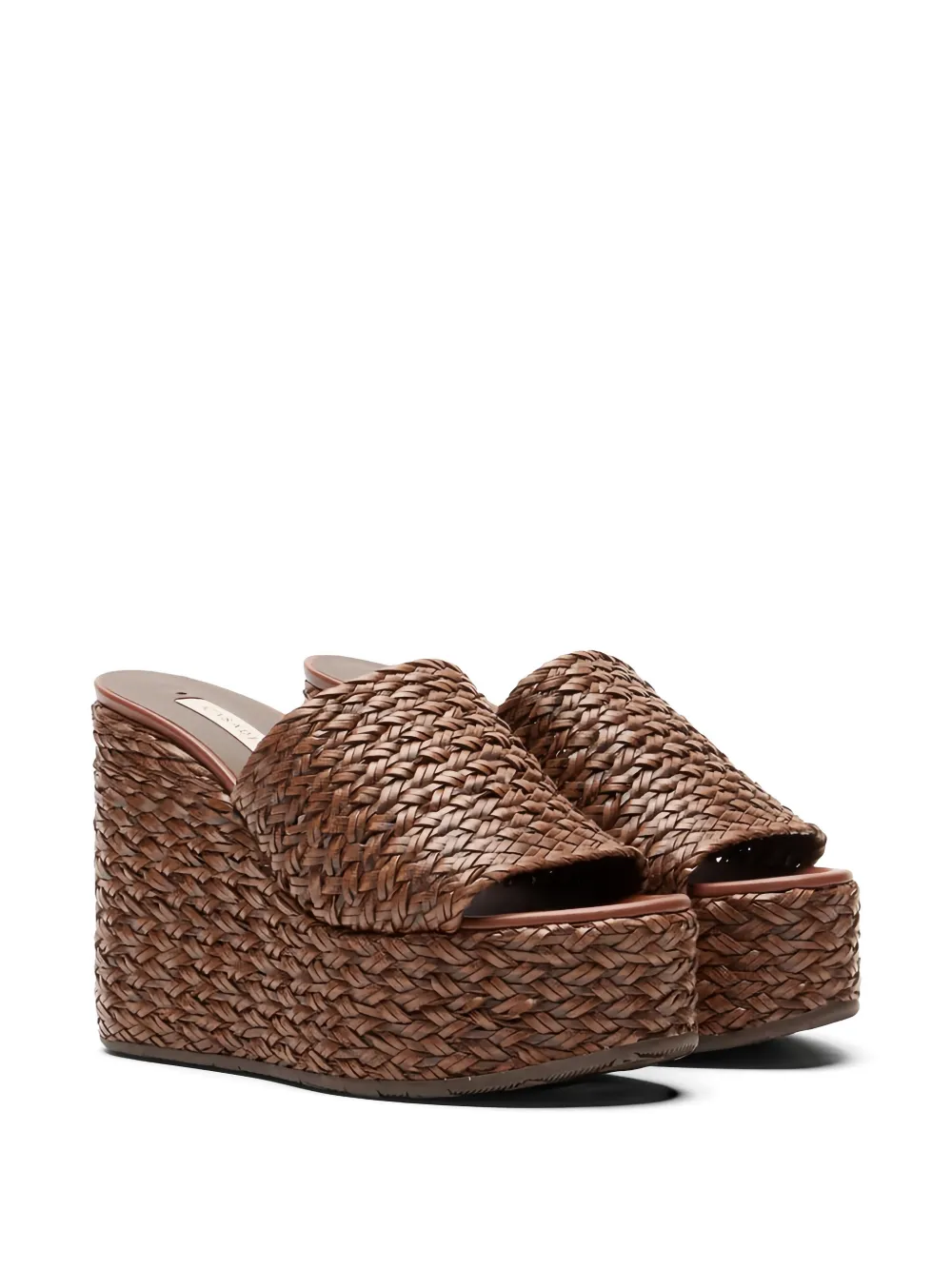 Casadei Suncity woven wedge sandals Bruin