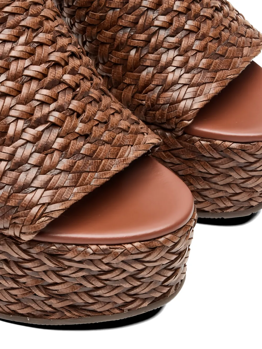 Casadei Suncity woven wedge sandals Bruin