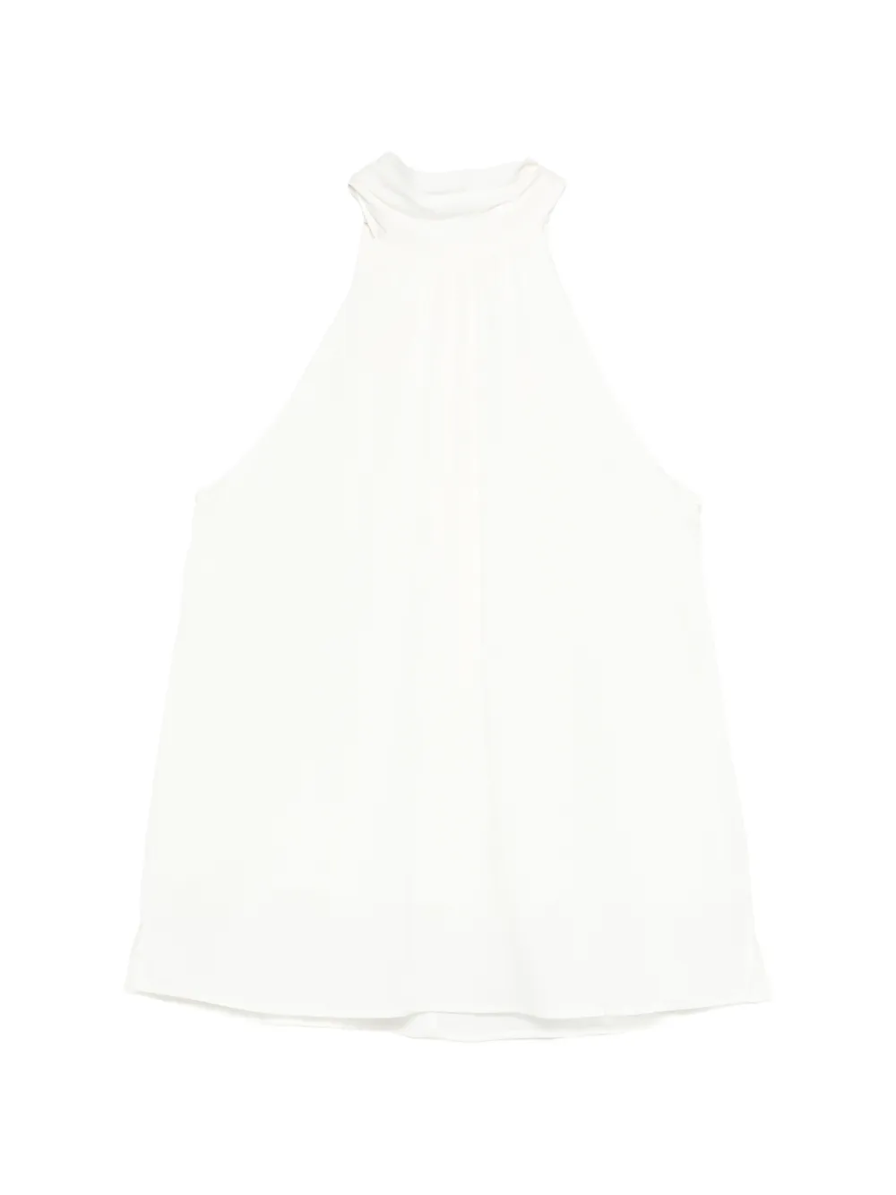 SILK95FIVE Villet high-neck blouse - Bianco