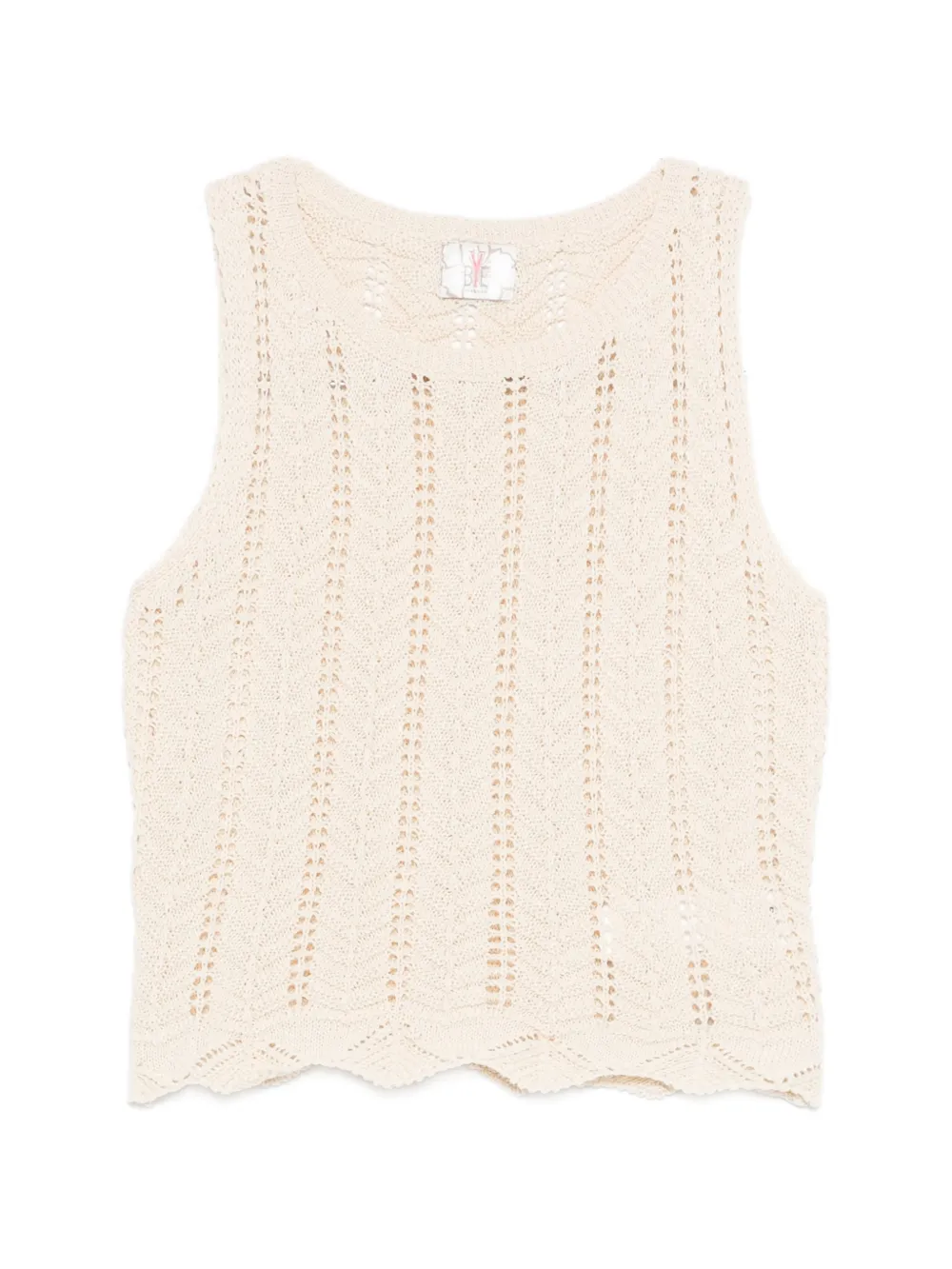 Bye crochet scallop top - Toni neutri