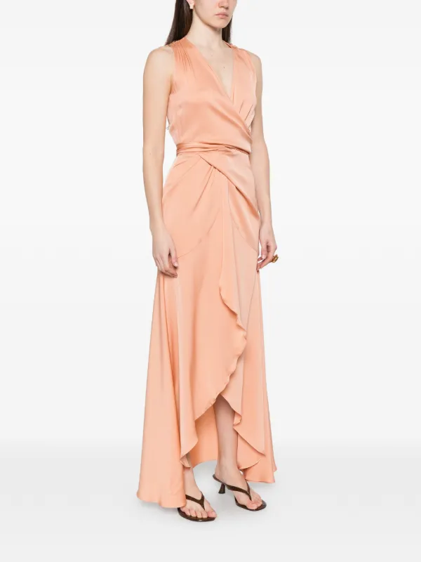 SILK95FIVE Shangri La Tie Front Dress | Orange | FARFETCH BH SILK95FIVE Shangri La Tie Front Dress | Orange | FARFETCH BH