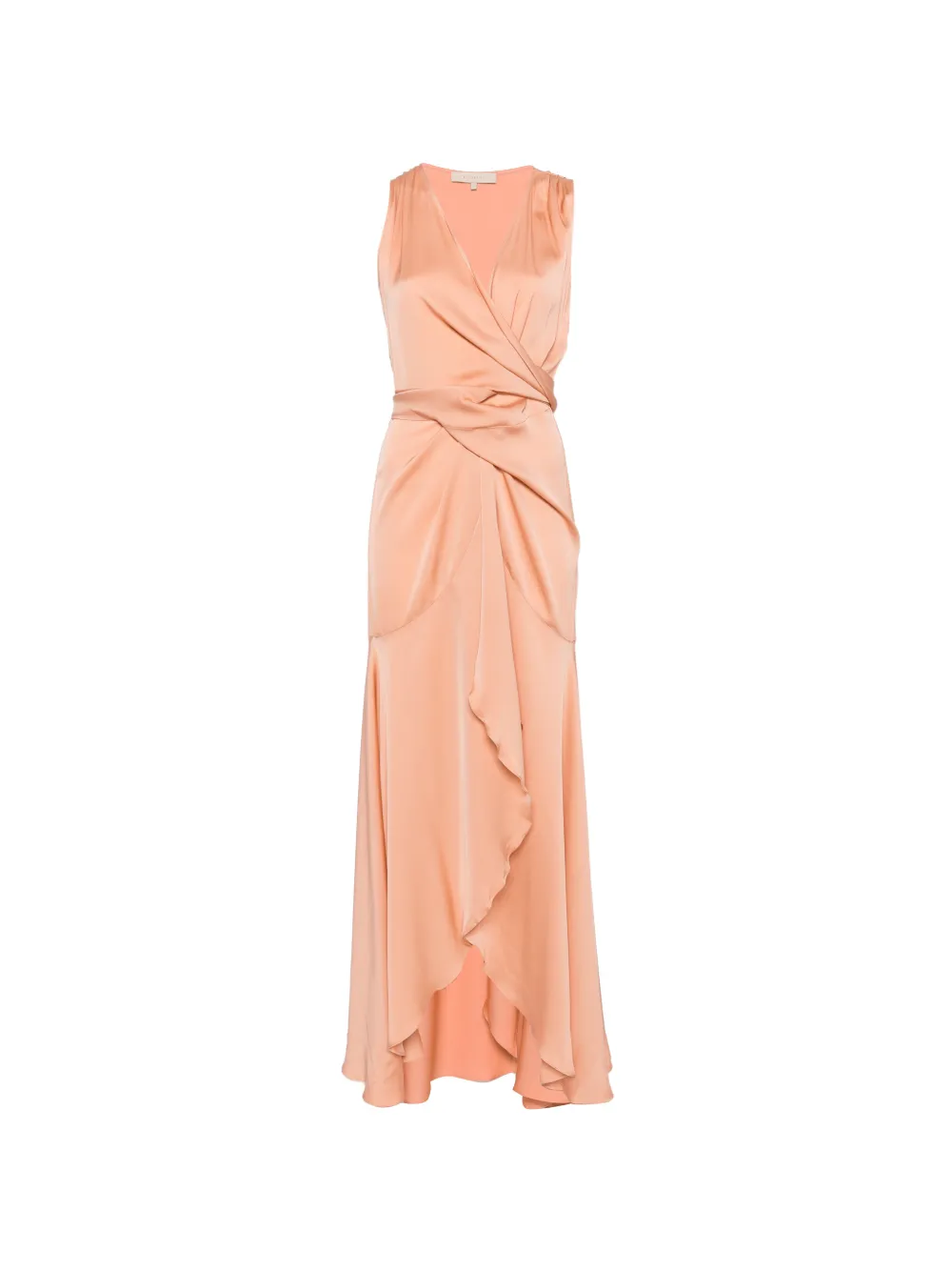 SILK95FIVE Shangri La tie front dress - Orange