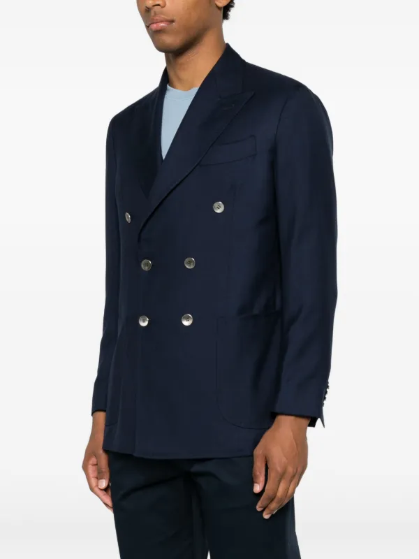 SARTORIO NAPOLI double-breasted Wool Blazer | Blue | FARFETCH