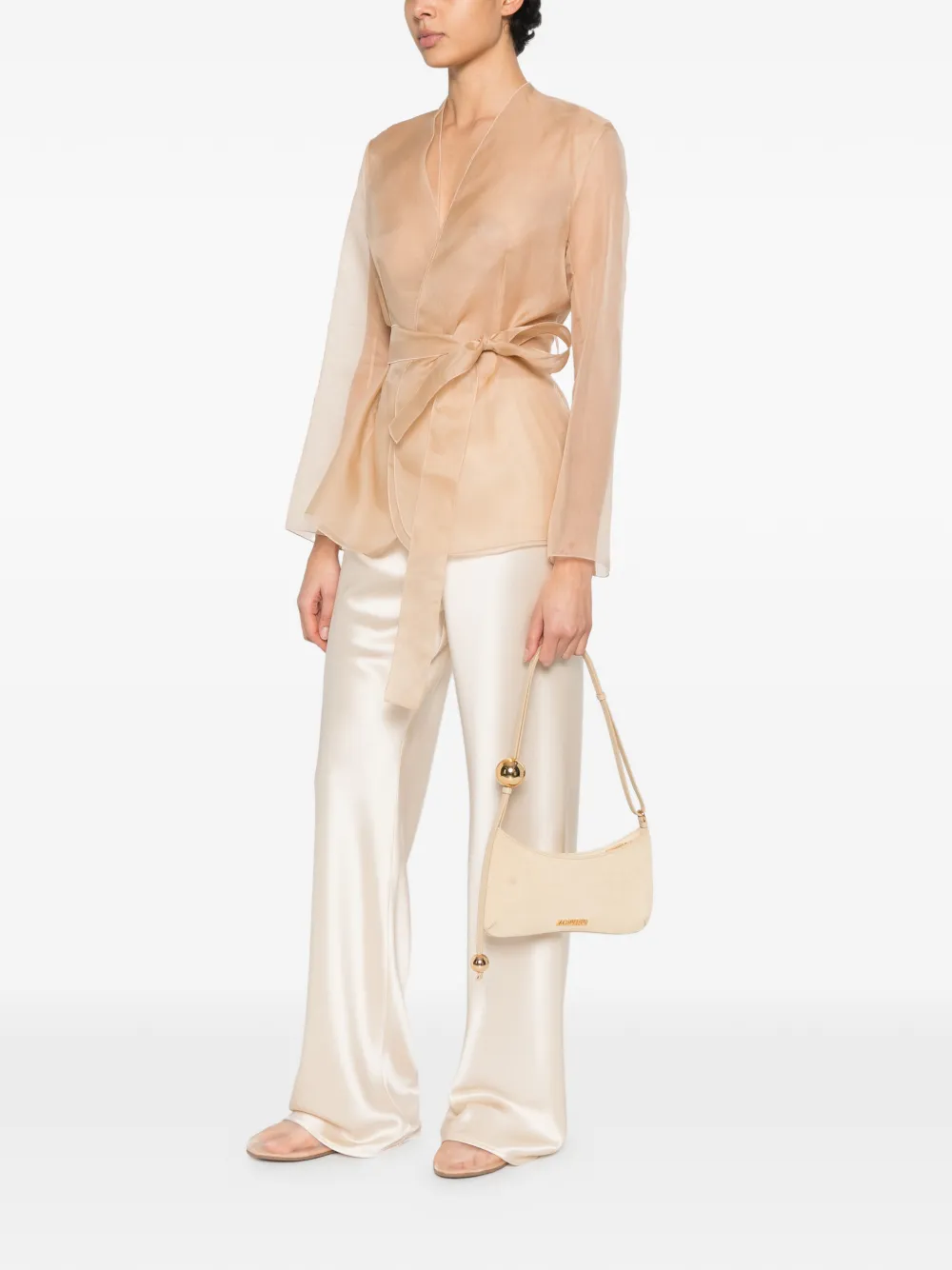  Antonelli Elia Sheer Fitted Jacket - Neutrals 