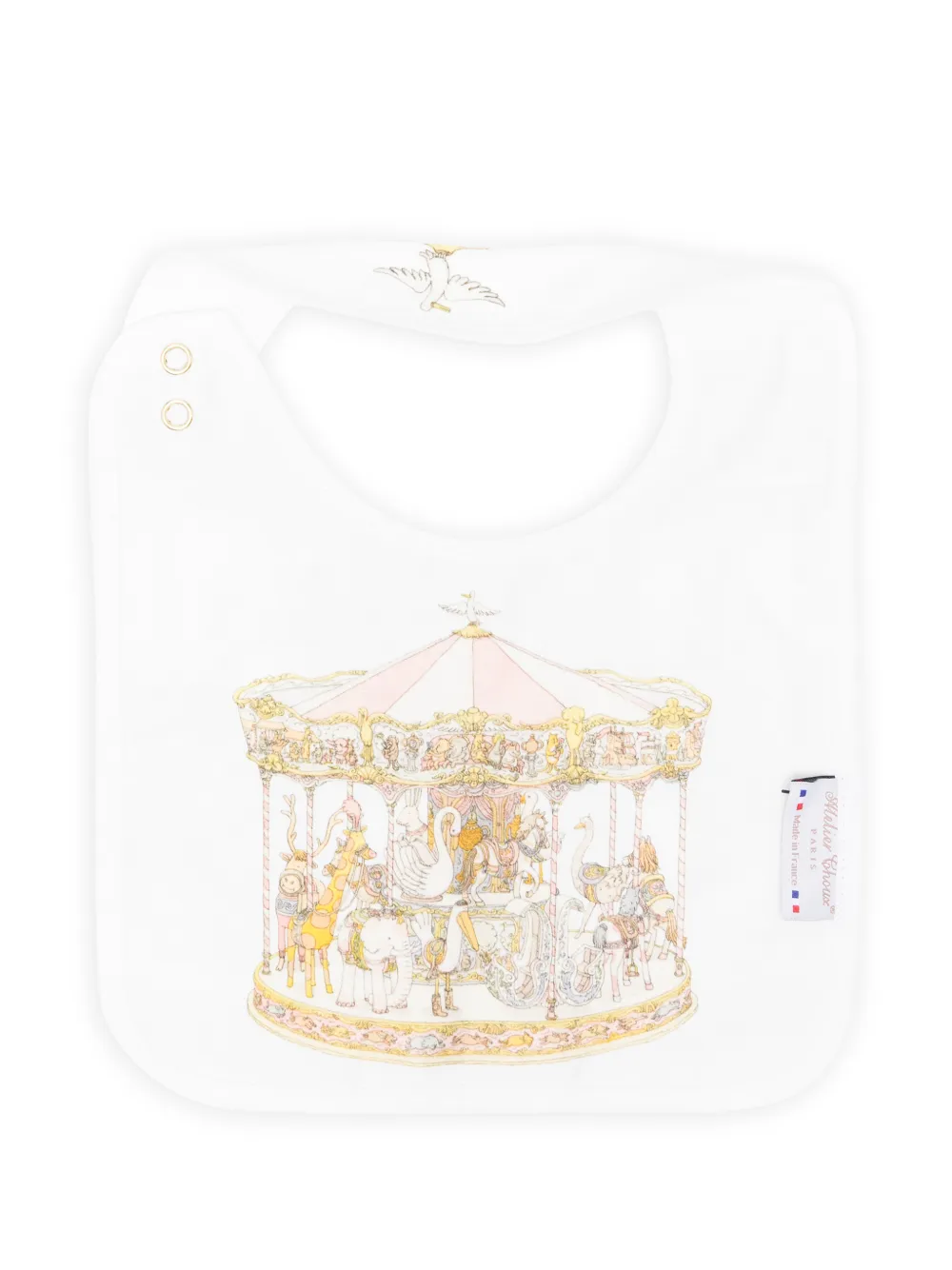  Atelier Choux Babero Estampado - Blanco 