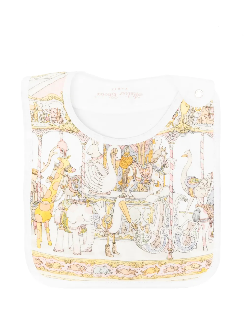 Atelier Choux printed bib - Weiß