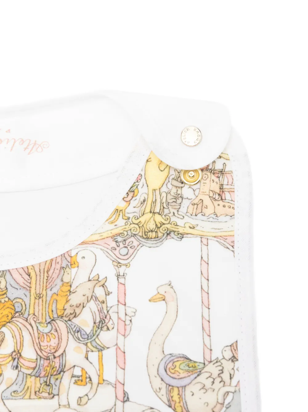  Atelier Choux Babero Estampado - Blanco 