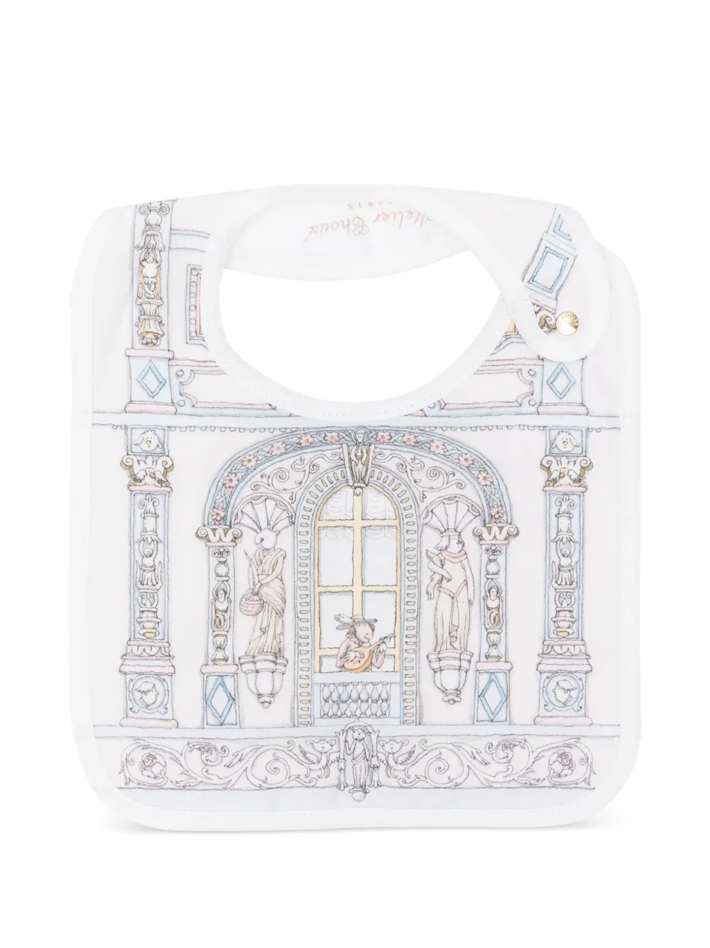 Atelier Choux printed bib - Weiß