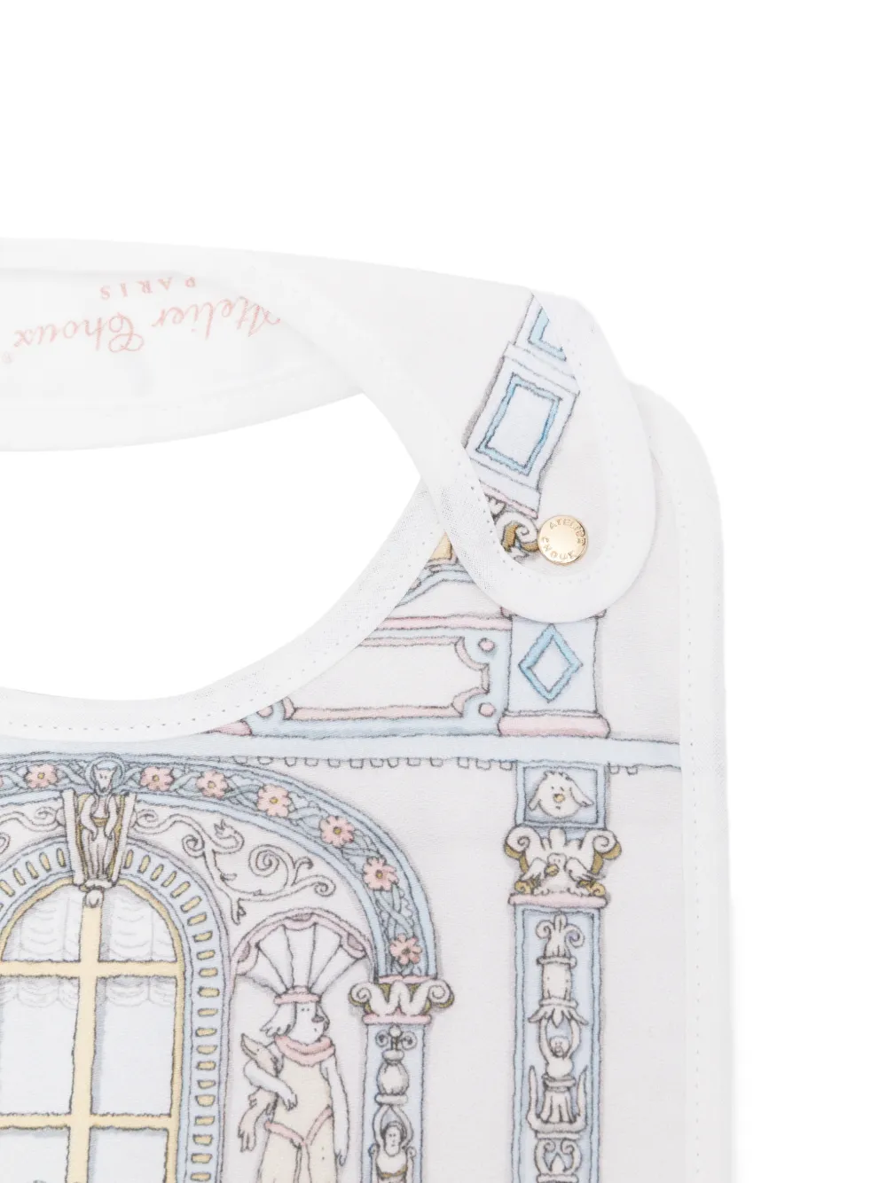 Atelier Choux Slabbetje met print Wit