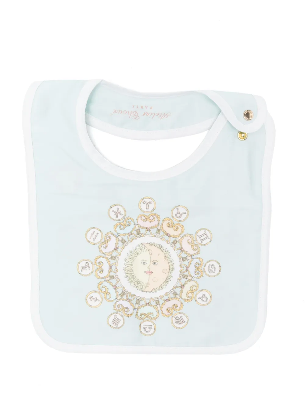 Atelier Choux printed bib - Blau