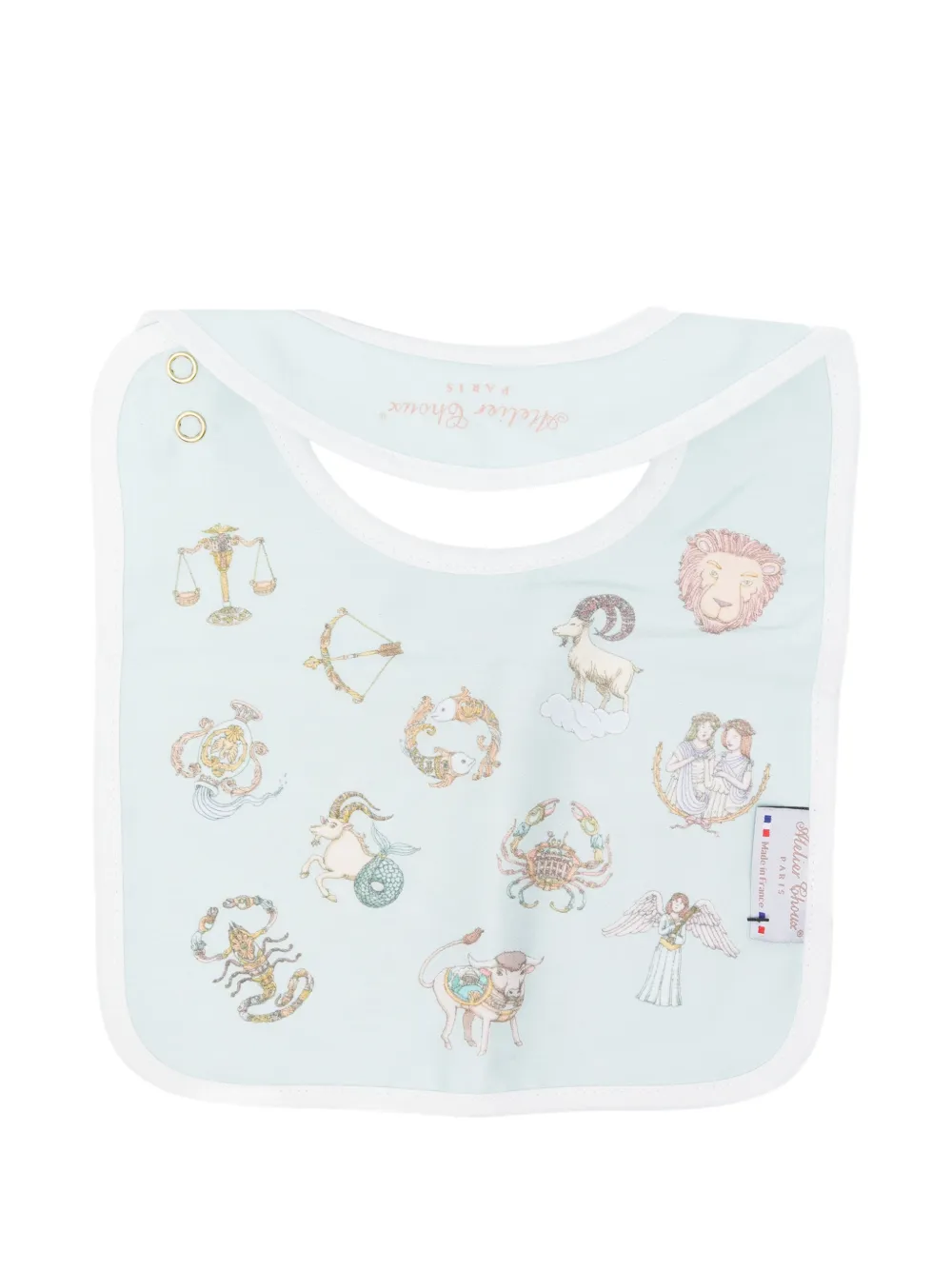 Atelier Choux Slabbetje met print Blauw