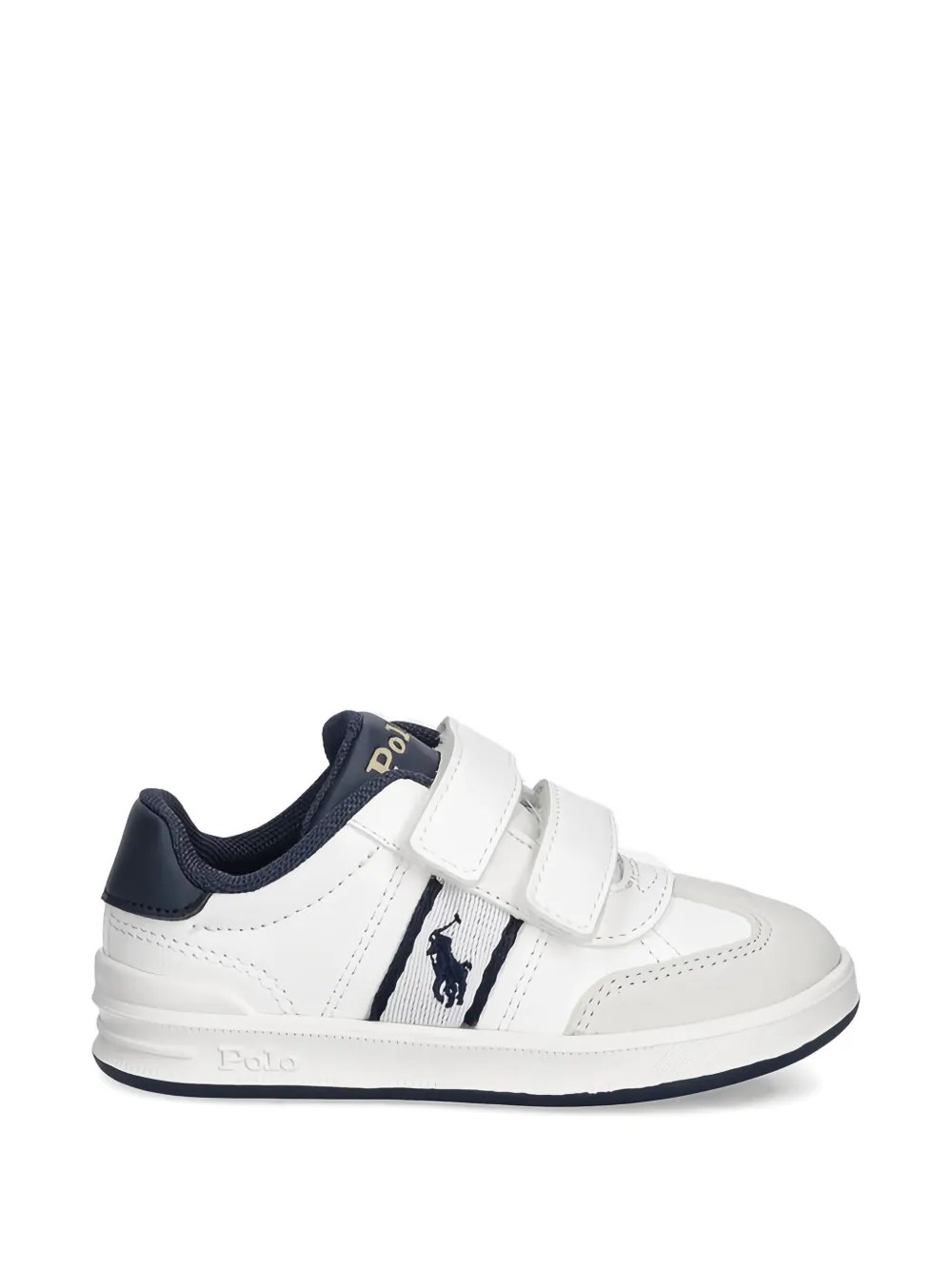 POLO RALPH LAUREN KIDS Gestreepte sneakers Wit