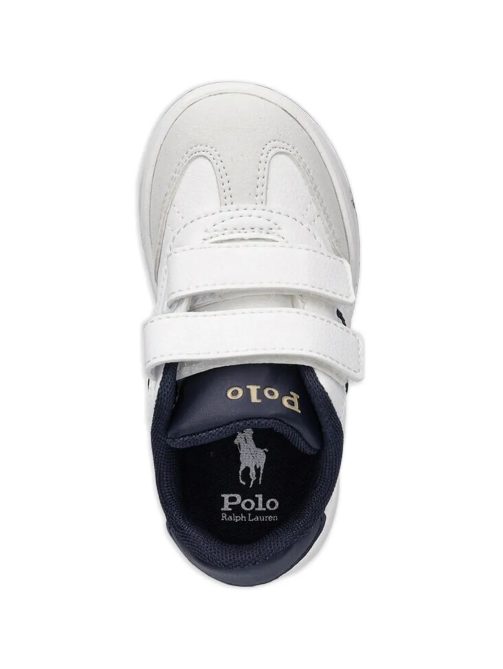POLO RALPH LAUREN KIDS Gestreepte sneakers Wit