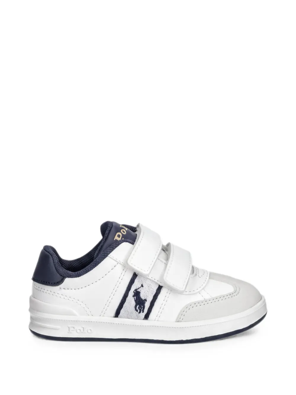 POLO RALPH LAUREN KIDS stripe sneakers - Bianco