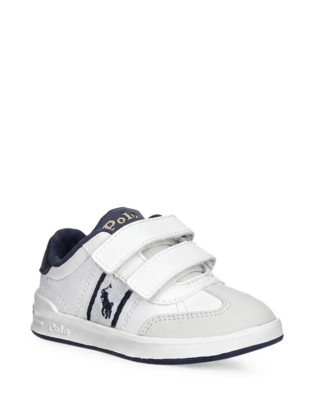 POLO RALPH LAUREN KIDS stripe sneakers - Bianco
