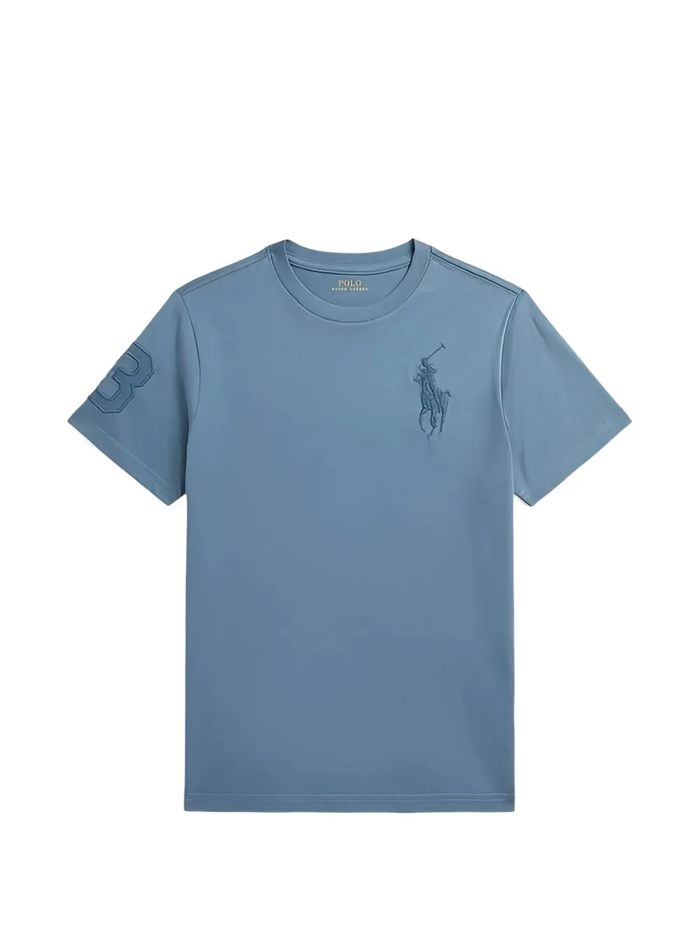 POLO RALPH LAUREN KIDS logo-embroidered T-shirt - Blu