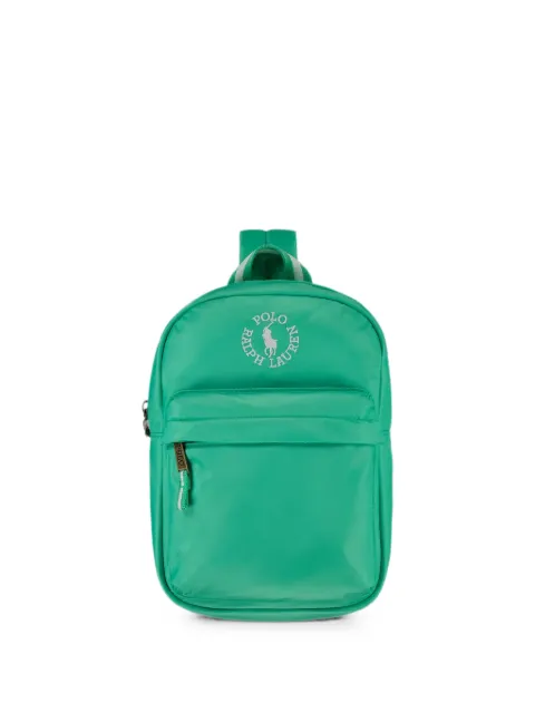 POLO RALPH LAUREN KIDS logo-embroidered zip-fastening backpack
