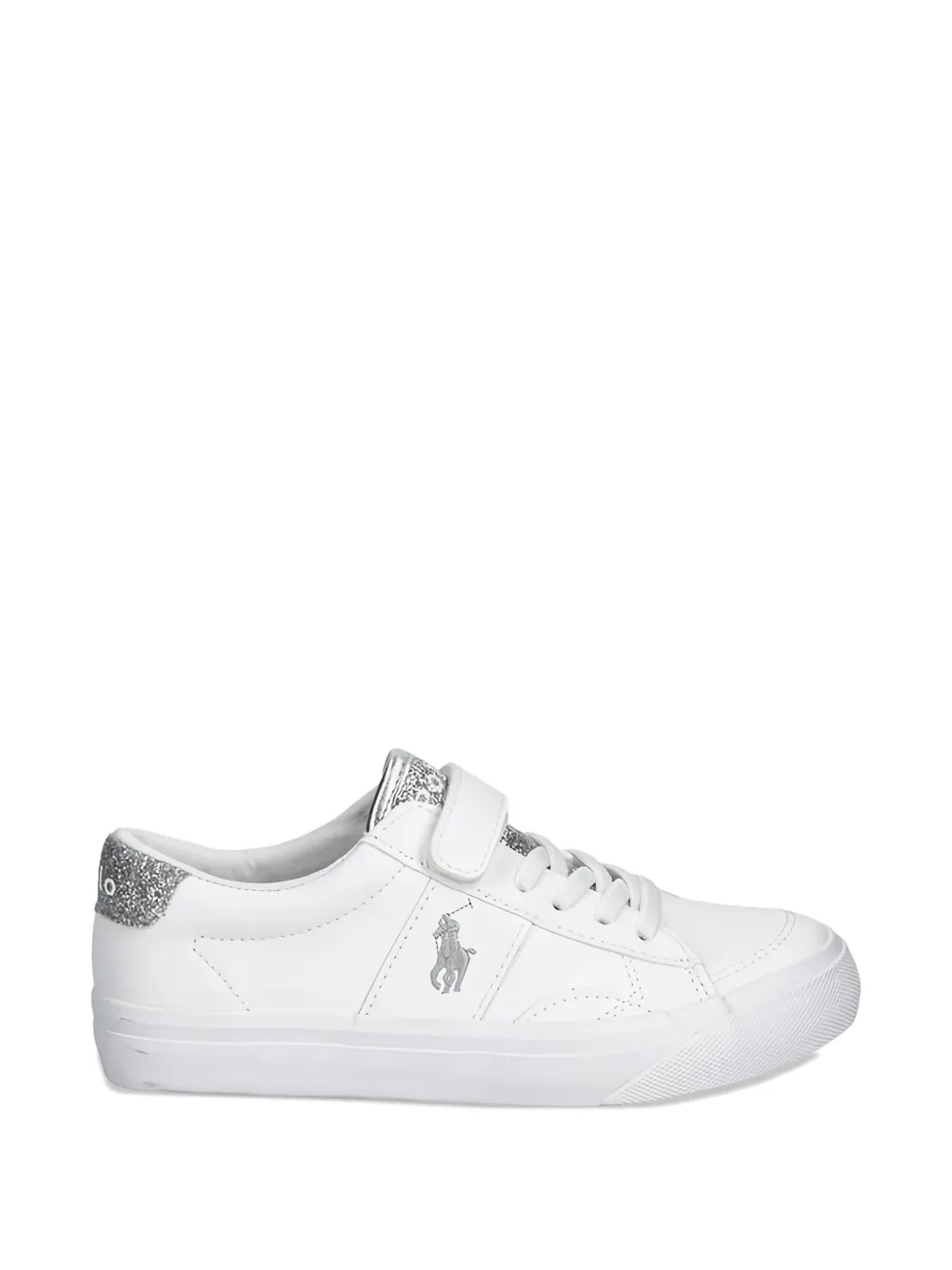 POLO RALPH LAUREN KIDS Sneakers met glitter Wit