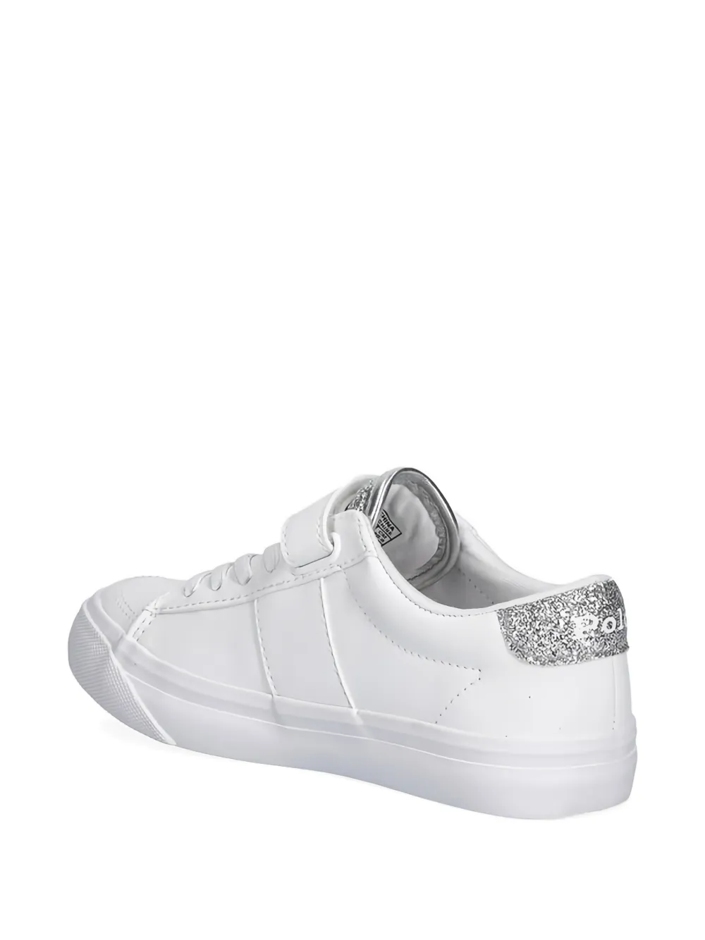 POLO RALPH LAUREN KIDS Sneakers met glitter Wit
