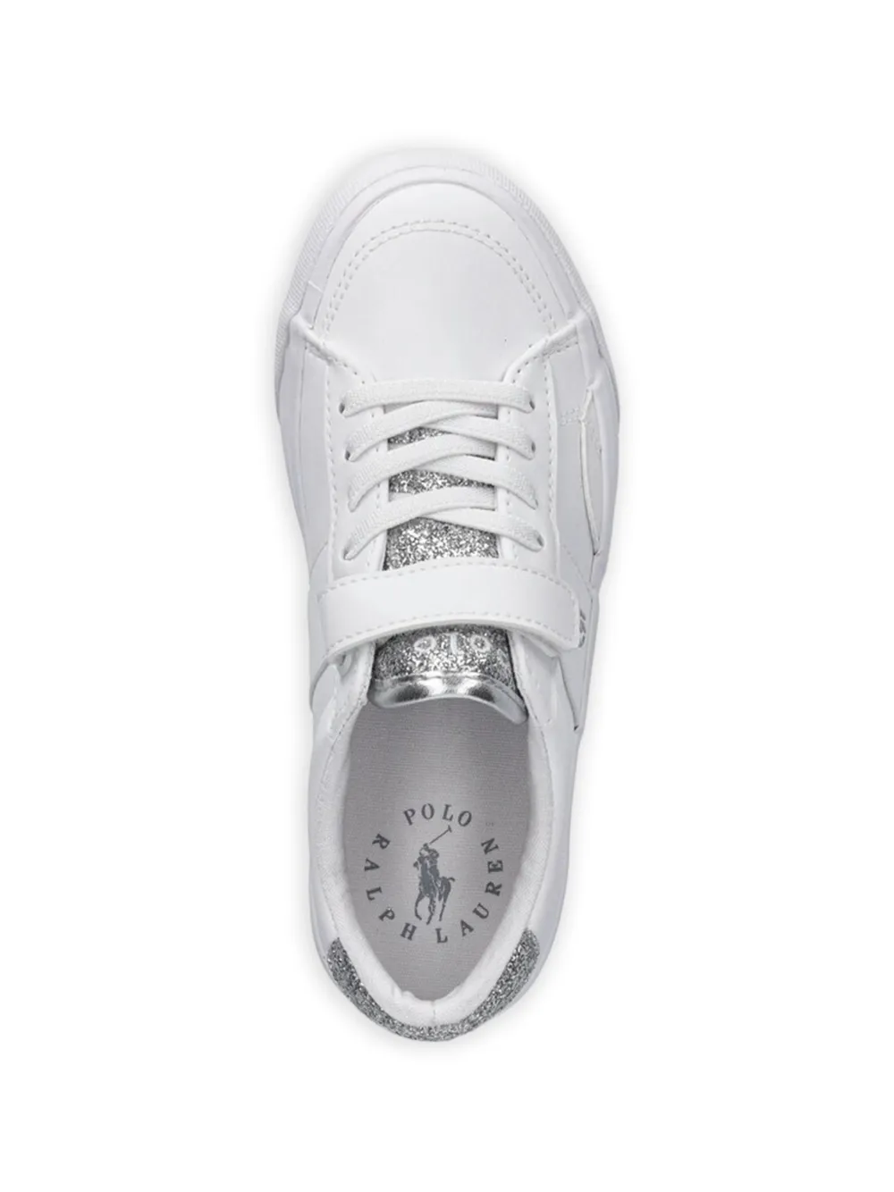 POLO RALPH LAUREN KIDS Sneakers met glitter Wit
