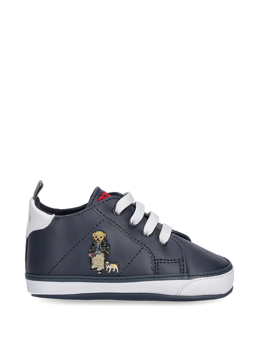 POLO RALPH LAUREN KIDS Quilton Bear lace-up sneakers Blauw