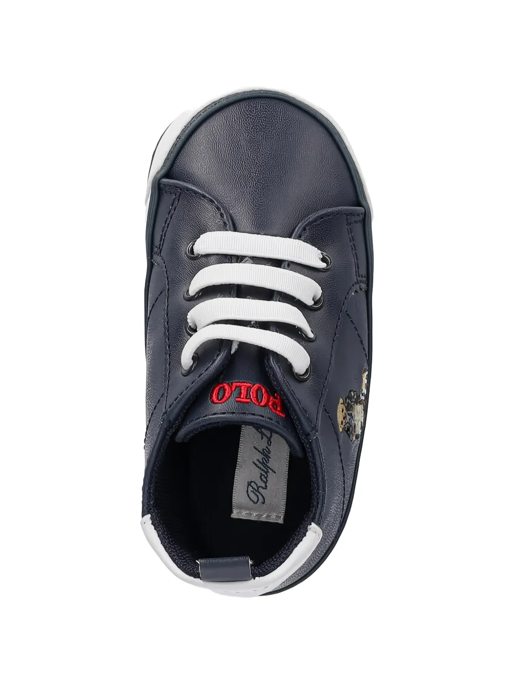 POLO RALPH LAUREN KIDS Quilton Bear lace-up sneakers Blauw