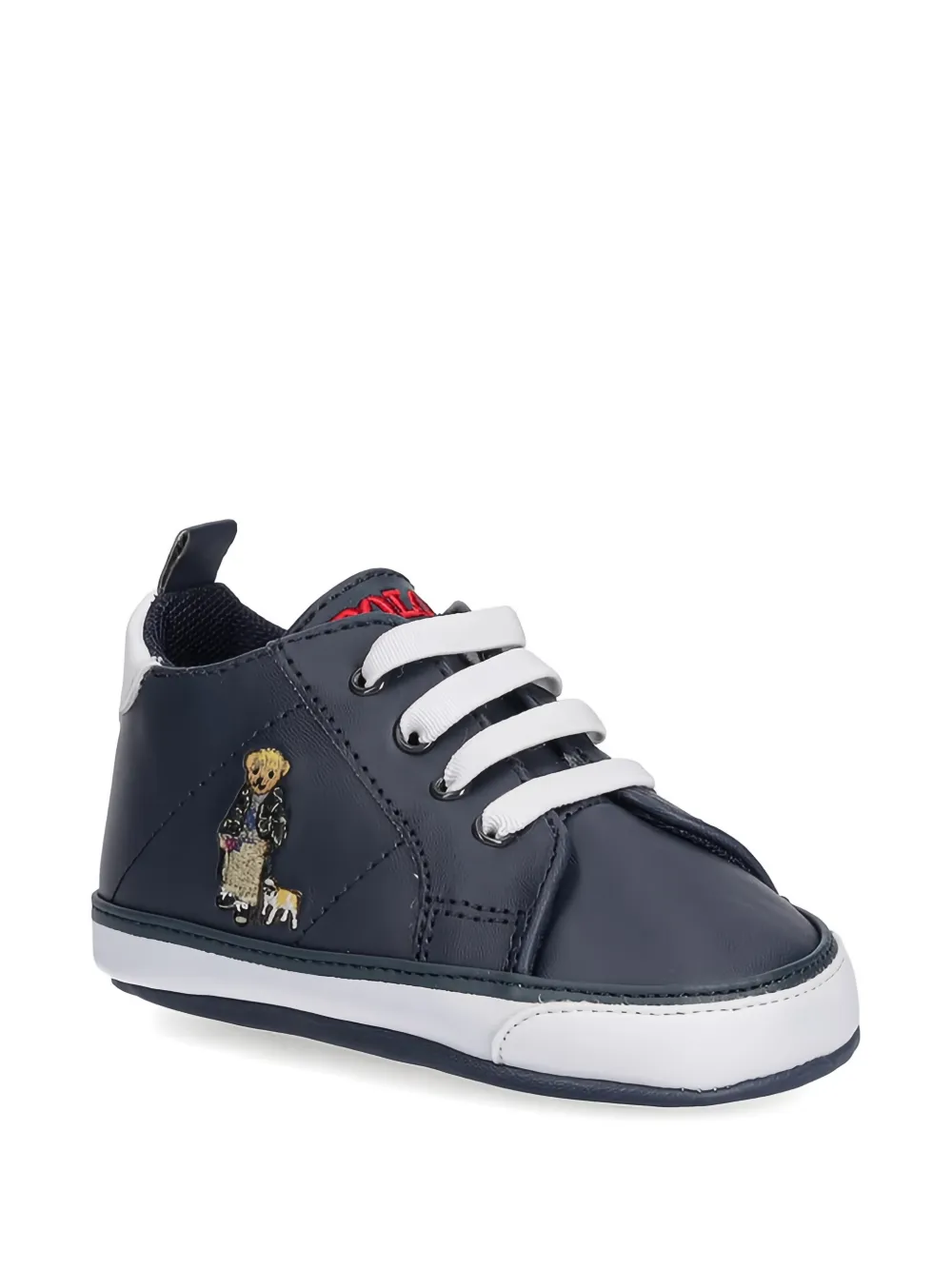 POLO RALPH LAUREN KIDS Quilton Bear lace-up sneakers Blauw